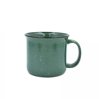 Taza de Cerámica Personalizada con Diseño Moteado, Multicolor, 16 oz, Libre de BPA, Estilo Retro, para Café, Regalo con Logotipo, Venta al por Mayor, para Campamento, Cafetería, Oficina