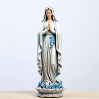 Statue religieuse catholique de la Vierge Marie en résine, artisanat fait main, décoration d'intérieur, objet de collection.