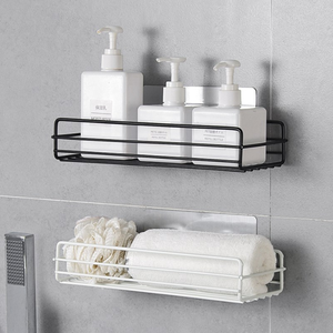 Bathroom and kitchen storage rack metal rack storage shelf perforation-free wall-mounted storage holders & racks