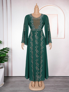 Elegant Purple Full Length Sequined <b>Dress</b> V-Neck Long Sleeve Women's <b>Evening</b> Gown Solid Color Breathable Polyester <b>Dress</b> - Product Image 6