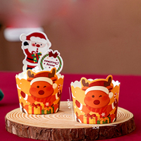 Boîte de Noël 2025, boîte d'emballage pour cupcakes en carton blanc, boîte d'emballage pour tartes, revêtement UV pour la pâtisserie, plats à emporter