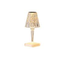 Lampe de chevet rectangulaire en acrylique LED, commande tactile, 3 couleurs de lumière, écologique, durable, décoration minimaliste pour chambre à coucher, lampe de table