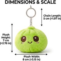 Lot de 6 jouets en peluche mignons en forme de boulettes, porte-clés, mini jouets en peluche, cadeau unisexe pour enfants