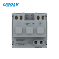 LIVOLO 16A Enchufe Modular Italiano de 80*80mm con Panel de Vidrio, Toma Universal para Italia y Chile, Accesorios Inteligentes de Alta Gama para el Hogar