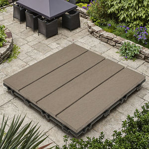 300*300mm bois Composite plastique Scrabble carreaux bricolage emboîtement extérieur WPC carreaux XF-N008 - Product Image 5