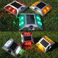 Lampe de signalisation routière en aluminium pour œil de chat, éclairage de sécurité routière surélevé pour allée, signalisation d'avertissement pour la sécurité routière