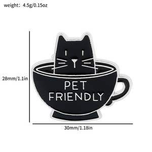 Nouvelle collection : 5000 modèles de broches en émail métallique, motifs mignons d'anime, de jeux, de chapeaux, d'animaux (chat, chien), de café - Product Image 2