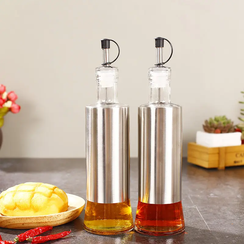 Home Kitchen Tools High Quality Stainless Steel Spice Jar Vinegar/cooking Wine/sauce/oil Castor