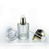 Bouteille de parfum vide en forme de boule 30ml 50ml 100ml avec bouchon à bille magnétique argent et or avec pompe de pulvérisation