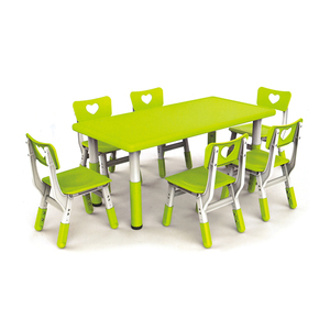 Mobilier scolaire réglable Bureau et chaise pour enfants Table et chaise en plastique pour crèche et jardin d'enfants - Product Image 3
