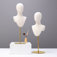 Présentoir de perruque femme FUJIA en mousse pour vitrine de bijouterie, chapeaux, foulards, chemises - Usage adulte