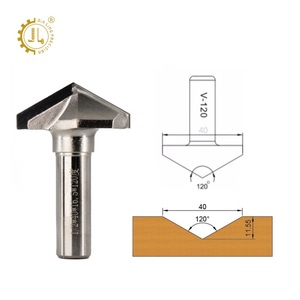 V-rãnh 90 độ 3D CNC bits 120 độ PCD kim cương V rãnh Router bit cho CNC chế biến gỗ - Product Image 1