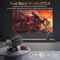 Projecteur de jeu LCD LED 4K LR HCS350 Pro, 450 lumens, 150 pouces, 1080P, Android 11, BT5.0, zoom automatique, 1 Go de RAM, courte focale, compatible 3D