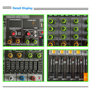 Console de mixage professionnelle GAX-MC4 avec carte son intégrée, 16 effets DSP, Bluetooth, 2 entrées et 2 sorties, équipement de scène 24 bits - Product Image 2