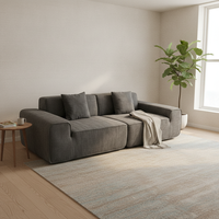 Canapé de salon moderne en tissu rembourré avec mousse haute densité pour appartement, maison, hôtel