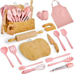 Nouvel ensemble d'outils de cuisine et de pâtisserie pour enfants, 16 pièces, <span class=keywords><strong>avec</strong></span> tablier de qualité alimentaire, pour jeunes chefs, filles et garçons, idéal comme cadeau - Product Image 2