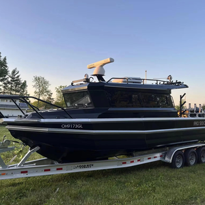 Bateau de pêche en aluminium de 9 m (30 pieds) à grande vitesse avec cabine, idéal pour l'eau salée, modèle Easycraft, à vendre avec moteur - Product Image 4