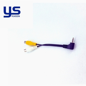 Adaptateur haute fidélité 3,5 mm vers 2 RCA femelle, câble audio court de 1 pied pour ordinateur portable, faisceau de câbles plaqué or de qualité supérieure - Product Image 2