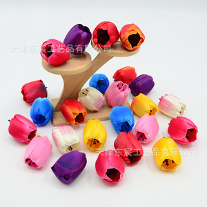 ดอกทิวลิปประดิษฐ์ Dongchen Crafts ขนาด 4.5 ซม. ฐานผ้าไหม สำหรับตกแต่งงานแต่งงาน ตกแต่งบ้าน และเป็นพร็อพถ่ายภาพ - Product Image 4