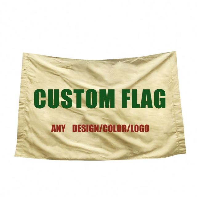 Wholesale Advertising Flags With Logo Custom Print Cheap Custom Made Red Flag Yellow Green