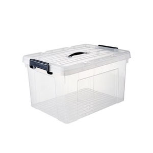 Hiện đại rõ ràng nhựa lưu trữ container với chốt Nắp <span class=keywords><strong>Stackable</strong></span> nestable hộp giày Tote tủ quần áo tổ chức cho các trường học PP loại - Product Image 1