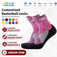 Chaussettes de basket-ball personnalisées pour adultes, jeunes et unisexes - Antidérapantes, respirantes, écologiques, mélange de coton/nylon/spandex, impression numérique