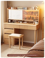 Coiffeuse en bois massif avec tiroirs, meuble de rangement moderne et simple pour chambre à coucher, coiffeuse multifonctionnelle pour chambre principale