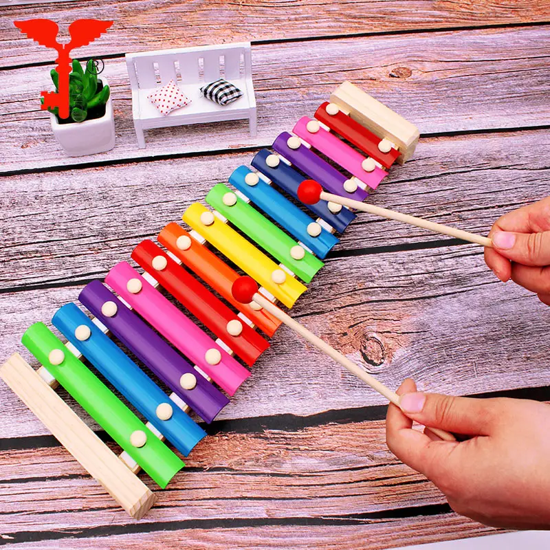 Kids educational musical instrument toy popular knock a harp 13 sound piano