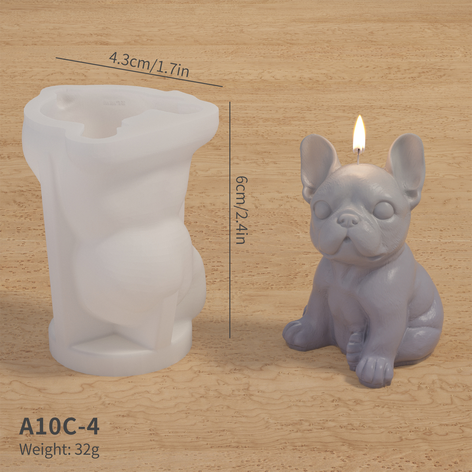 A10C-4 Moule Bulldog Blanc