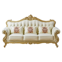 Canapé d'angle en cuir véritable de style européen pour salon, ensemble de canapés en U 123 pour petit appartement, en cuir de vachette pleine fleur et bois massif