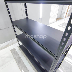 Z Beam 5-Boltless Boltless Black Slotted-رفوف تخزين فولاذية بزاوية محمية من التآكل مع رف معدني - Product Image 6