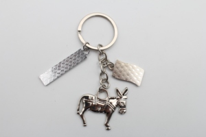 Llavero de <span class=keywords><strong>burro</strong></span> griego, colgantes DIY, joyería para hombre, llavero para coche, soporte de anillo de 30 mm, recuerdo para regalo - Product Image 4