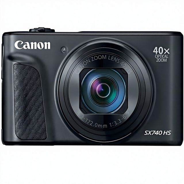 SX740 HS Digital Camera with 31x-40x Optical Zoom & Displacement Image Stabilization (Black) (Renewed) Made in China