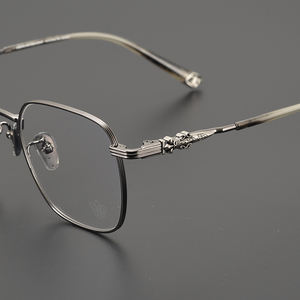 CH8197チタン眼鏡スタイル黒処方光学コンピューター女性ファッションメガネロゴフレーム男性大理石読書眼鏡 - Product Image 5