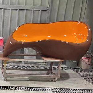 Banco de Asientos para Exteriores, Material GRP, Silla Larga Moderna de FRP para Jardín, Parque, Plaza, Muebles Comerciales - Product Image 3