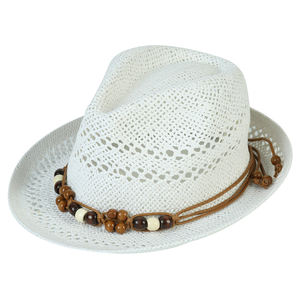 Berretto da uomo Unisex Wellen Logo stampato personalizzato un pezzo di carta cappello di paglia Panama Fedora per adulti di alta qualità con un prezzo ragionevole - Product Image 2