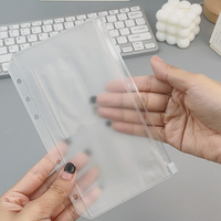 10 pièces poches de classeur de taille A6 6 trous enveloppes de trésorerie de budget pour la budgétisation, sacs de classement de pochette de documents en PVC transparent étanche