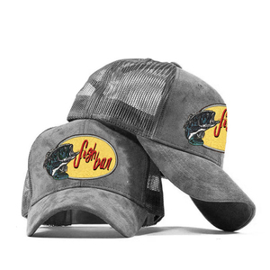 Tùy Chỉnh 6-Bảng Điều Chỉnh Phim Hoạt Hình Lưới Trucker <span class=keywords><strong>Hat</strong></span> Cho Nam Giới Da Lộn Gorras Với Thêu Vá Logo Mũ Bóng Chày Oxford Vải Mô Hình Trái Cây - Product Image 6