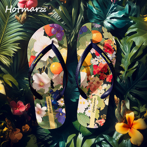 <span class=keywords><strong>Chanclas</strong></span> <span class=keywords><strong>de</strong></span> <span class=keywords><strong>Mujer</strong></span>, Sandalias <span class=keywords><strong>de</strong></span> PVC, Zapatos <span class=keywords><strong>de</strong></span> Moda con Estampado Floral, Ligeras, Personalizables al por Mayor, <span class=keywords><strong>Chanclas</strong></span> <span class=keywords><strong>de</strong></span> Tacón Plano para el <span class=keywords><strong>Verano</strong></span> - Product Image 1