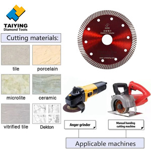 Lame de scie diamantée à vague à coupe rapide Turbo à maille ultra-mince D115mm, adaptée à la coupe de porcelaine <span class=keywords><strong>Dekton</strong></span> et de céramique - Product Image 4