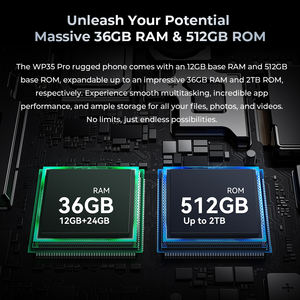 Smartphone WP35 Pro <span class=keywords><strong>5G</strong></span> 6.6 "FHD + 12GB + 512GB 32MP + 64MP 11000mAh 33W Chargeur rapide Double SIM Android 14 Robuste avec NFC - Product Image 3