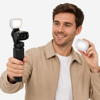 Mini lumière d'appoint LED magnétique portable 5V en ABS pour caméra d'action, avec luminosité réglable, accessoire d'éclairage photographique
