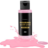 Peinture d'art fluide acrylique professionnelle de 60ml pour la peinture de bricolage des étudiants sur du papier de toile de verre