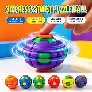 Pelota Antiestrés Impresa en 3D con Doble Función Giratoria para Dedos, Juguete Portátil de Oficina para Diversión y Alivio del Estrés - Product Image 1