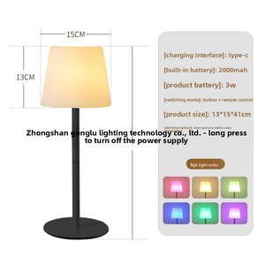 Lampada da Tavolo Solare Ricaricabile Senza Fili, Luce Ambientale LED Dimmerabile a Tocco per Camera da Letto, Campeggio, Giardino, Patio con Ricarica USB - Product Image 2