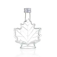 Unique Maple Leaf Shaped Glass Bottle