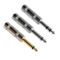Prise audio OEM CE à faible interférence 1/4 pouce (6,35 mm) plaquée or et nickel, jack mono/stéréo pour câble de raccordement de guitare ESP