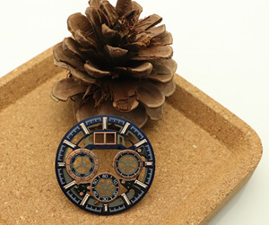 In Trống Xem Dials Bộ Phận Tùy Chỉnh Big Skeleton Xem Quay Số Cho Nam Giới Kim Loại Stickers - Product Image 1