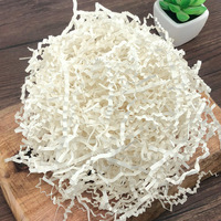 Papier de remplissage en papier kraft recyclé blanc, coupé, froissé et déchiqueté