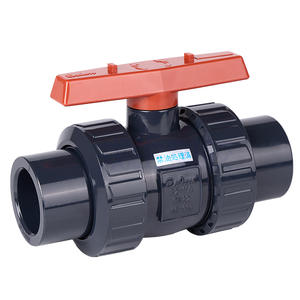 Válvula de Bola de PVC para Salón, 1 Pulgada DN32, Válvula para Líquidos Químicos con Conexión de Doble Unión para Uso en Plomería e Industrial - Product Image 1